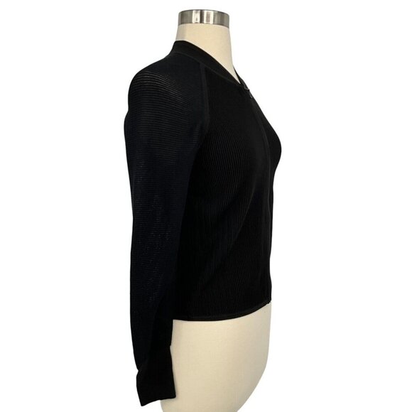 Lululemon Lightweight Ribbed Knit Jacket Black Size S Full Zip Long Sleeve - Picture 6 of 9